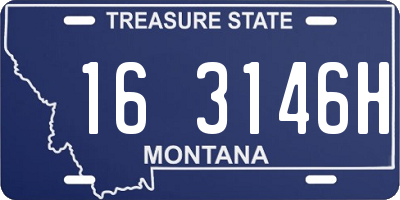 MT license plate 163146H