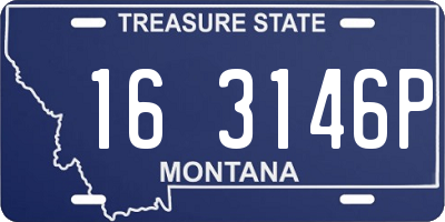 MT license plate 163146P