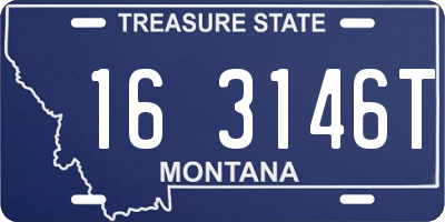MT license plate 163146T