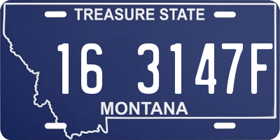 MT license plate 163147F