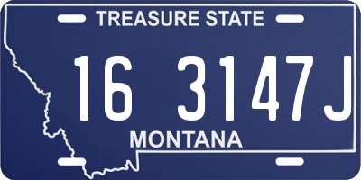 MT license plate 163147J