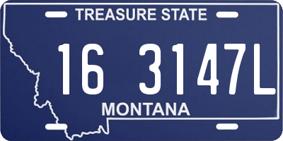 MT license plate 163147L