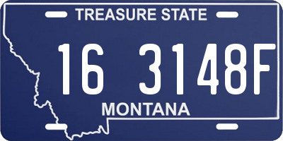 MT license plate 163148F