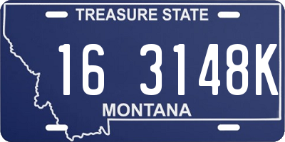 MT license plate 163148K