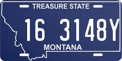 MT license plate 163148Y