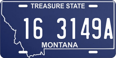 MT license plate 163149A