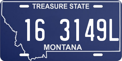 MT license plate 163149L
