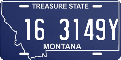 MT license plate 163149Y
