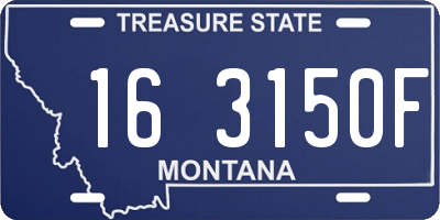 MT license plate 163150F