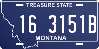 MT license plate 163151B