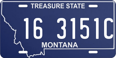 MT license plate 163151C