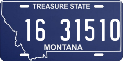MT license plate 163151O