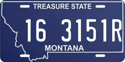 MT license plate 163151R