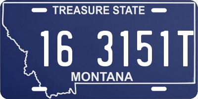 MT license plate 163151T