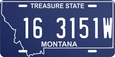 MT license plate 163151W
