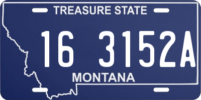MT license plate 163152A