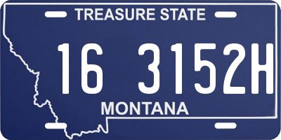 MT license plate 163152H