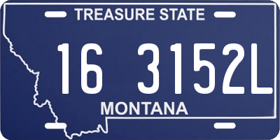 MT license plate 163152L