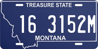 MT license plate 163152M