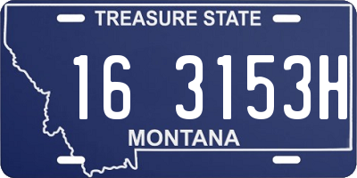 MT license plate 163153H