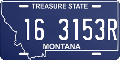 MT license plate 163153R