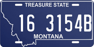 MT license plate 163154B
