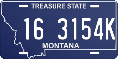 MT license plate 163154K