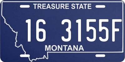MT license plate 163155F