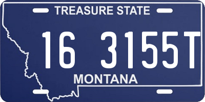 MT license plate 163155T