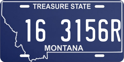 MT license plate 163156R
