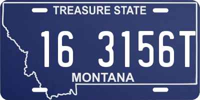 MT license plate 163156T