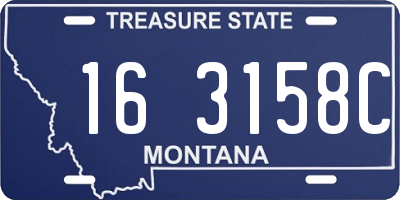 MT license plate 163158C