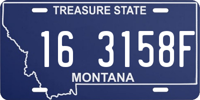 MT license plate 163158F