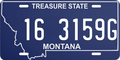 MT license plate 163159G