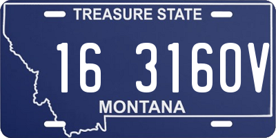 MT license plate 163160V