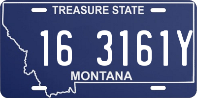 MT license plate 163161Y