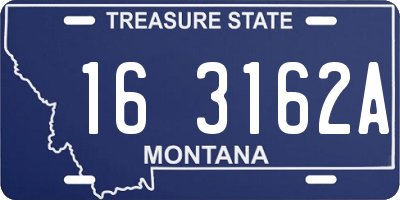 MT license plate 163162A