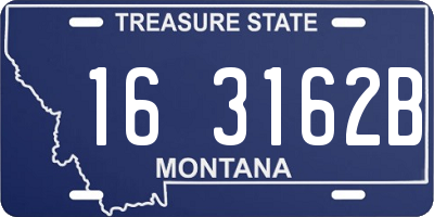 MT license plate 163162B