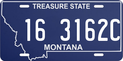 MT license plate 163162C