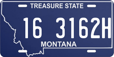 MT license plate 163162H