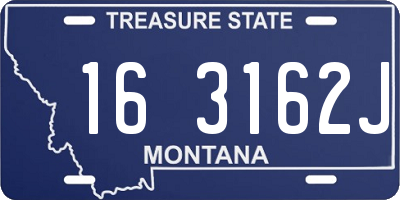 MT license plate 163162J