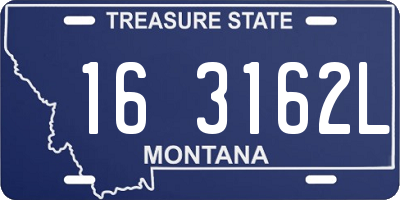 MT license plate 163162L