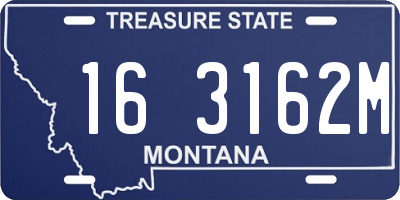 MT license plate 163162M