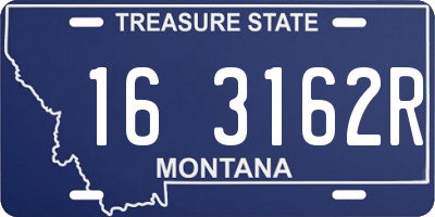 MT license plate 163162R