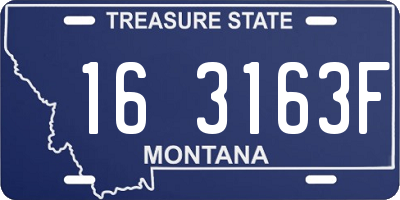 MT license plate 163163F