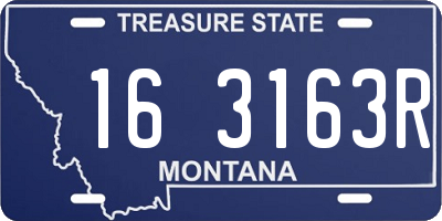 MT license plate 163163R