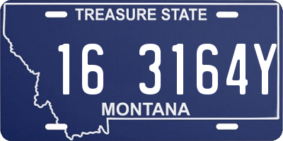 MT license plate 163164Y