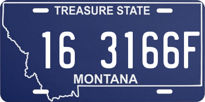 MT license plate 163166F
