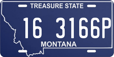 MT license plate 163166P