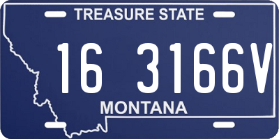 MT license plate 163166V